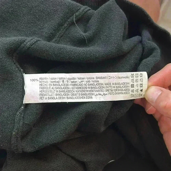 ZARA Men’s “I’m OK With This” Black Crew Neck Knit Pullover Sweater Large Cotton - Picture 5 of 6